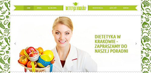 projekt strony internetowej dla dietetyka z Krakowa