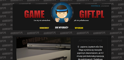 projekt portalu internetowego z konkursami Game Gift