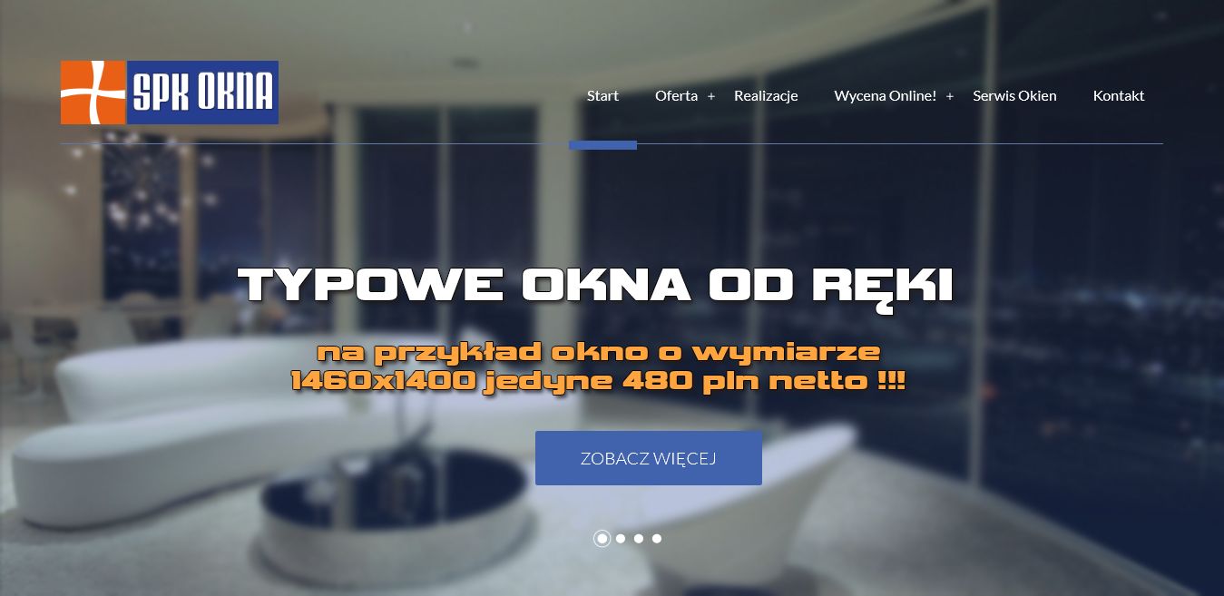 projekt strony internetowej dla SPK-Okna z Wrocławia