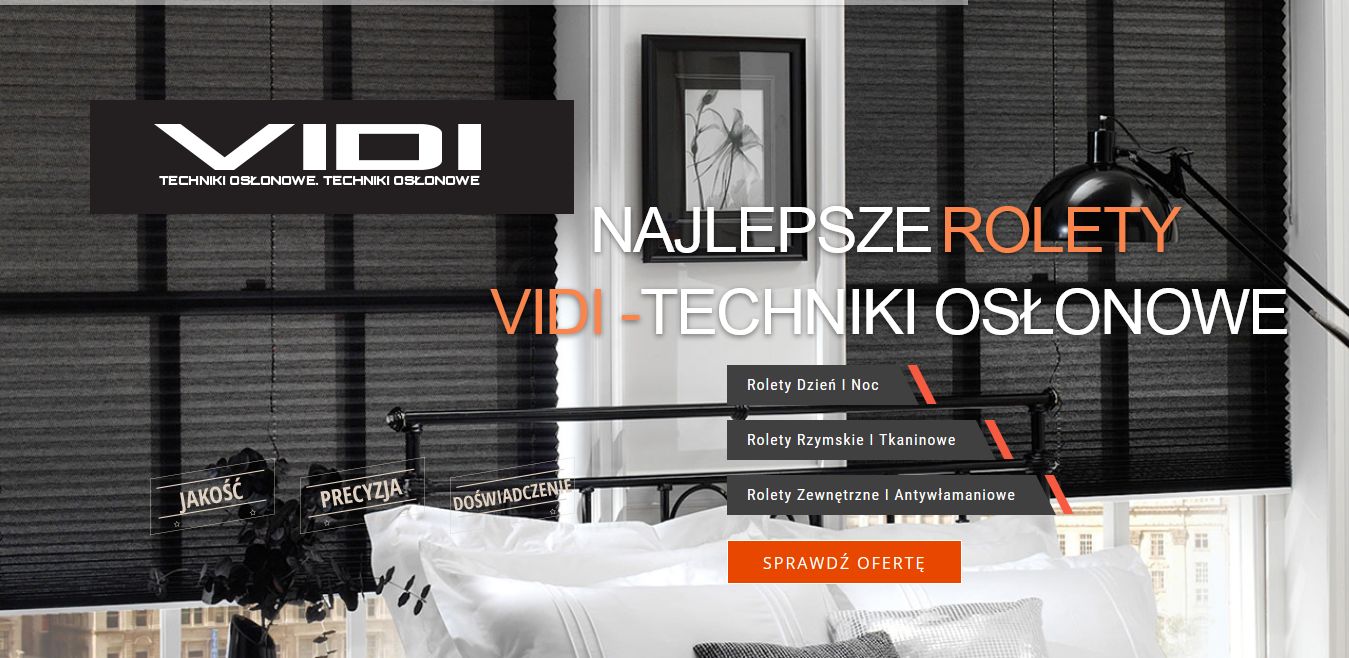 projekt strony internetowej dla firmy VIDI Rolety