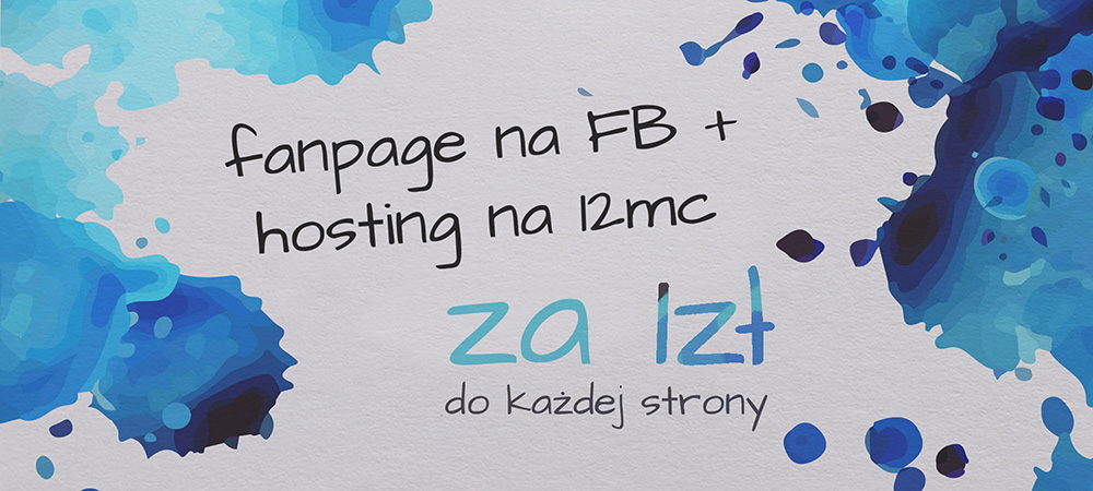 fanpage + hosting za 1 zł